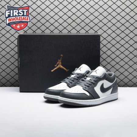 Jordan 1 Low Grey White 553558-044 Unisex