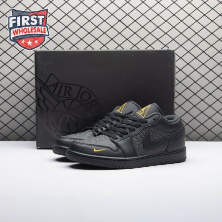 Jordan 1 Low Black Elephant Print IM6568-010 Unisex