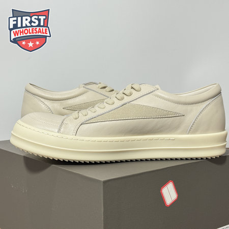 Rick Owens Vans Low-Top Chamois Leather White