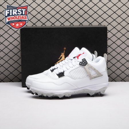 Air Jordan 4 Retro TD Cleat White Cement HQ0207-106 Men's