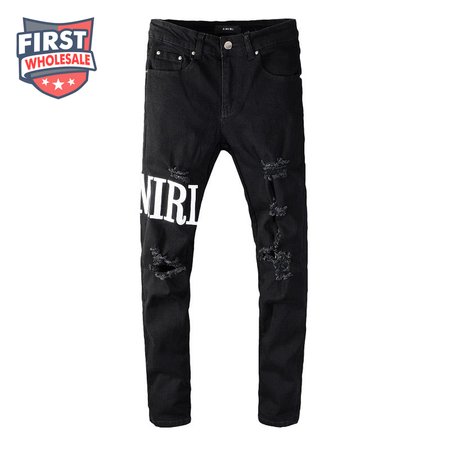 Amiri Logo Jeans Black