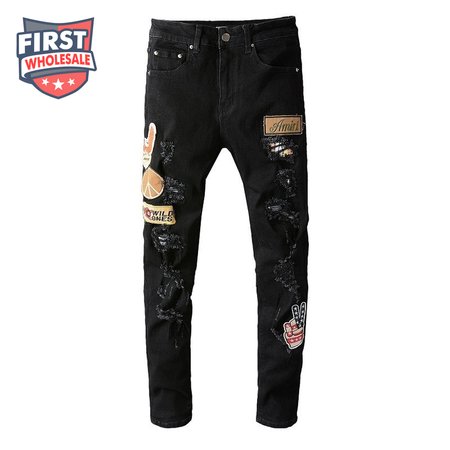Amiri Patch Jeans Black