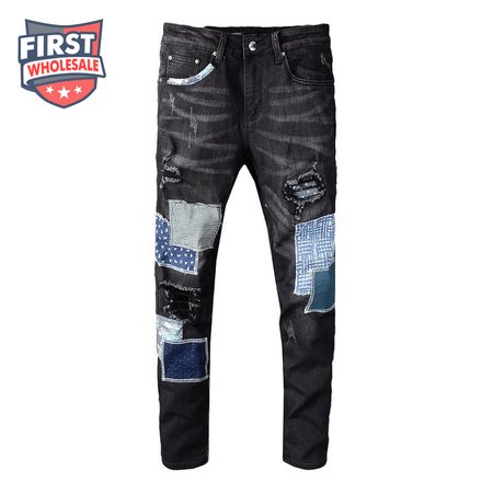 Amiri Patch Jeans Black/Blue