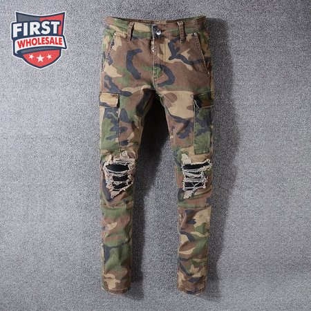 Amiri Rip Jeans Camo