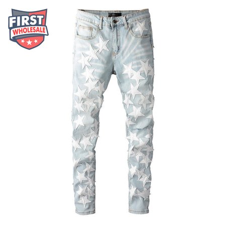 Amiri Stars Jeans White