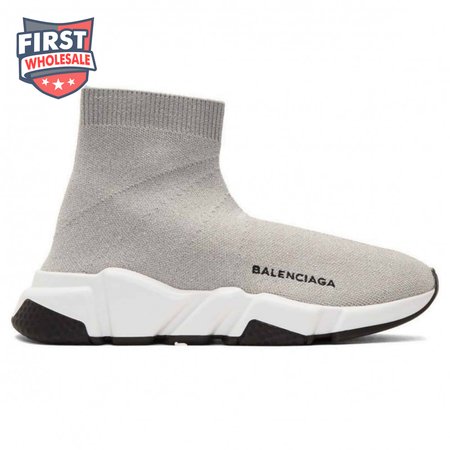 BALENCIAGA SPEED TRAINER METALLIC SILVER LUREX - BB18