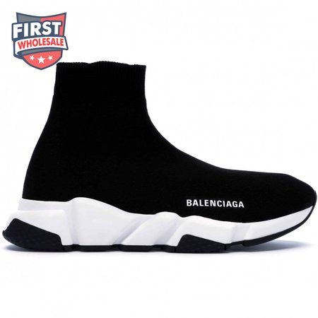 BALENCIAGA SPEED TRAINER BLACK WHITE - BB10
