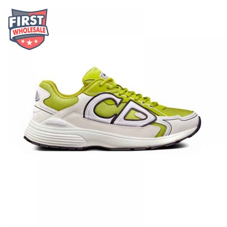 DIOR B30 SNEAKER YELLOW MESH AND WHITE TECHNICAL FABRIC - CD87