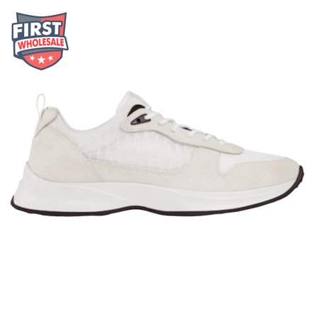 DIOR B25 OBLIQUE WHITE SUEDE RUNNER - CD38