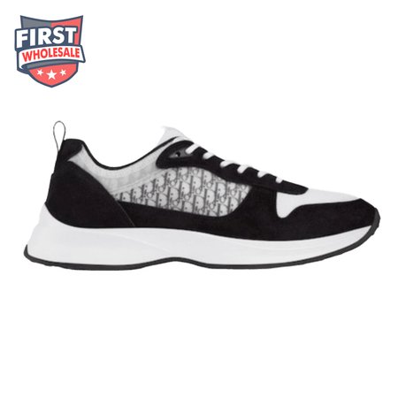 DIOR B25 OBLIQUE BLACK SUEDE RUNNER - CD37