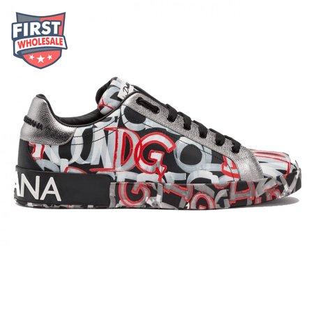 DOLCE & GABBANA PORTOFINO SNEAKERS IN PRINTED NAPPA CALFSKIN - DG8