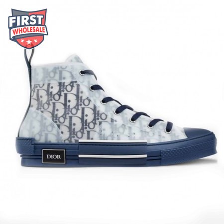 DIOR B23 HIGH-TOP SNEAKER IN BLUE DIOR OBLIQUE - CD29