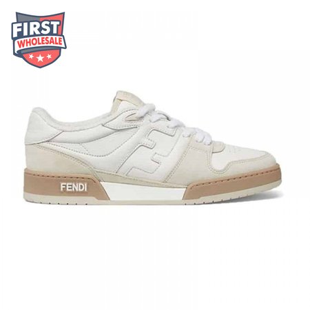 Fendi Match Low-Top Sneakers In White Suede - FD31