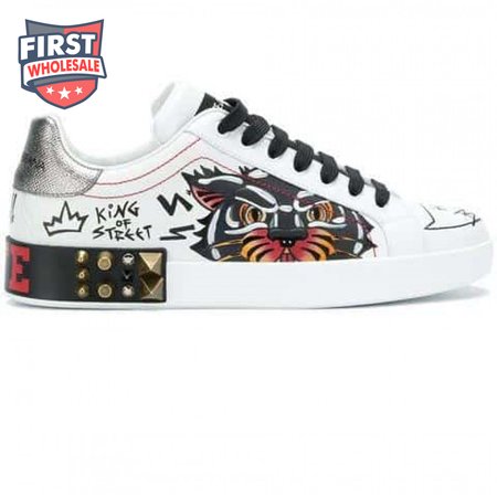 DOLCE & GABBANA PORTOFINO SNEAKERS WITH APPLIQU?S - DG19