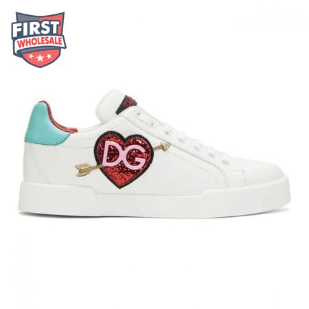 DOLCE & GABBANA WHITE HEART SNEAKERS - DG31