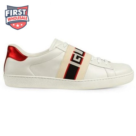 GUCCI STRIPE LEATHER SNEAKER - GC3