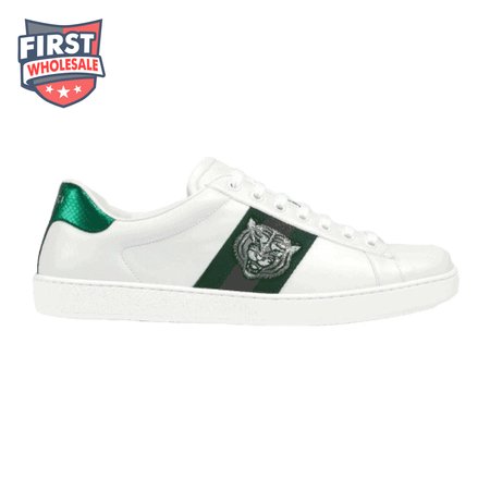 GUCCI TIGER ACE EMBROIDERED SNEAKER WHITE - GC27